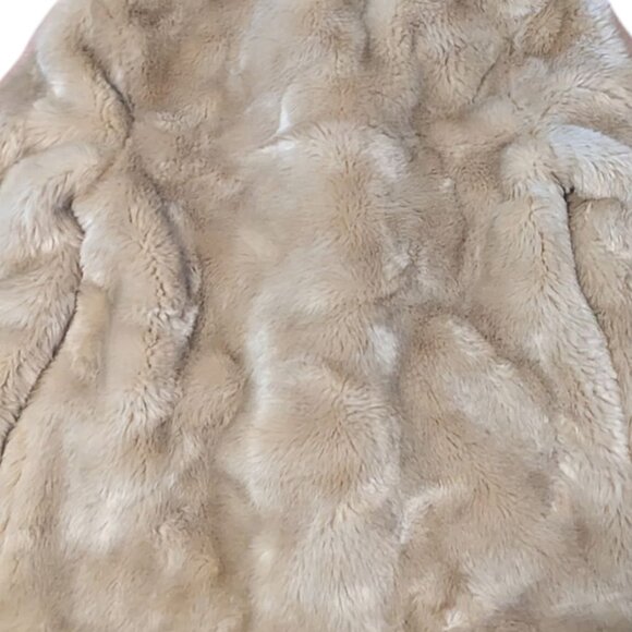 Vintage Faux Fur Long Jacket Winter Coat Mink Mob Wife Zip Scarface Going Out - Picture 9 of 9